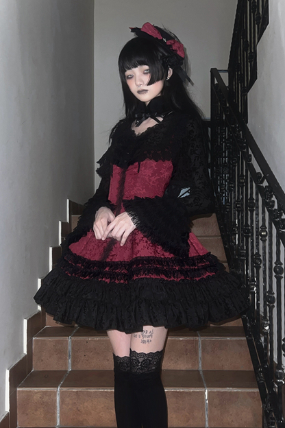 Dark Tailored Slim Gothic Lolita Dress + Outerwear