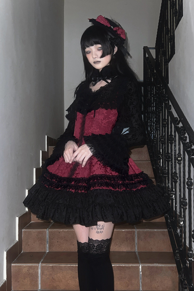 Dark Tailored Slim Gothic Lolita Dress + Outerwear