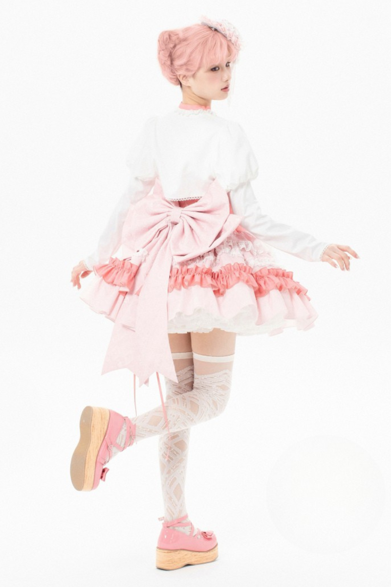 [pre-order] Berry Heart Ruffled Ribbon Lolita Set