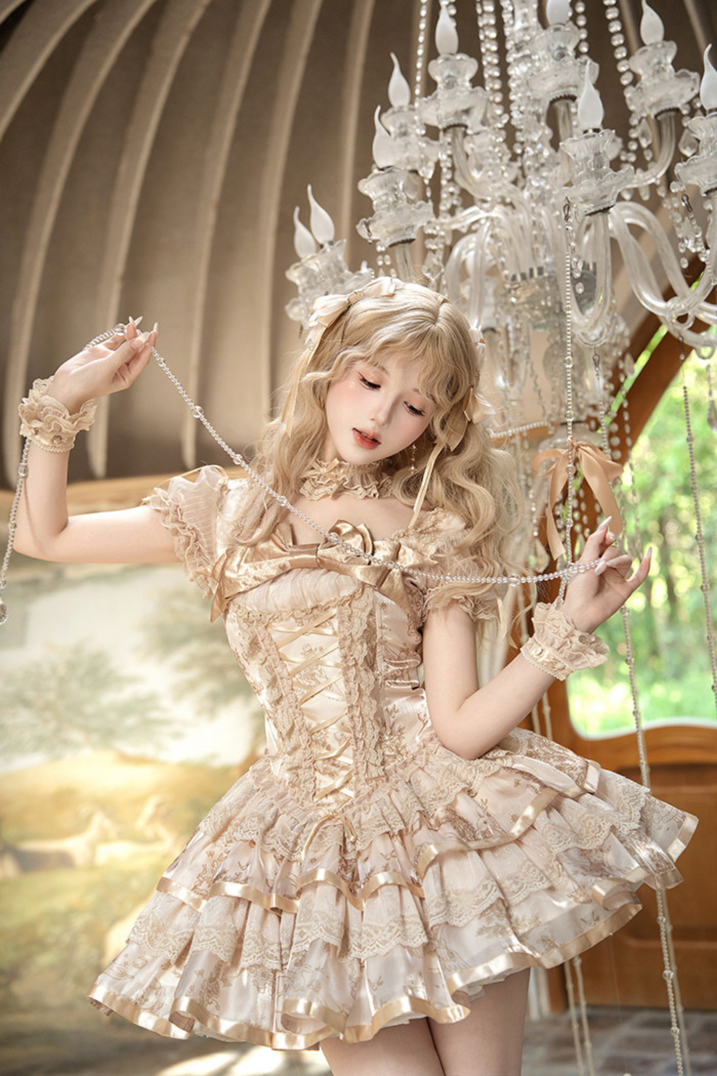 [pre-order Deadline: April 3] Gilded Fantasy Lolita Dress + Jumper Skirt
