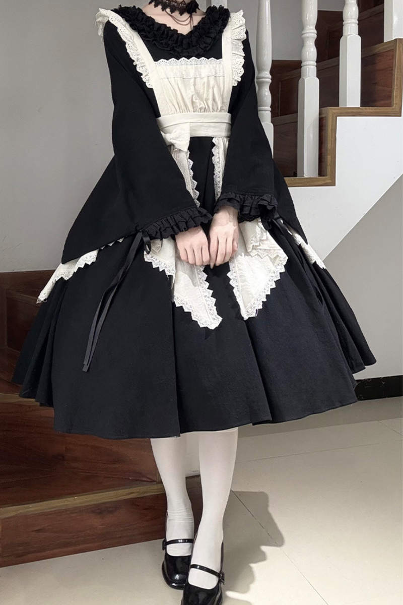 [pre-order] Gothic Doll Lolita Dress + Lolita Apron