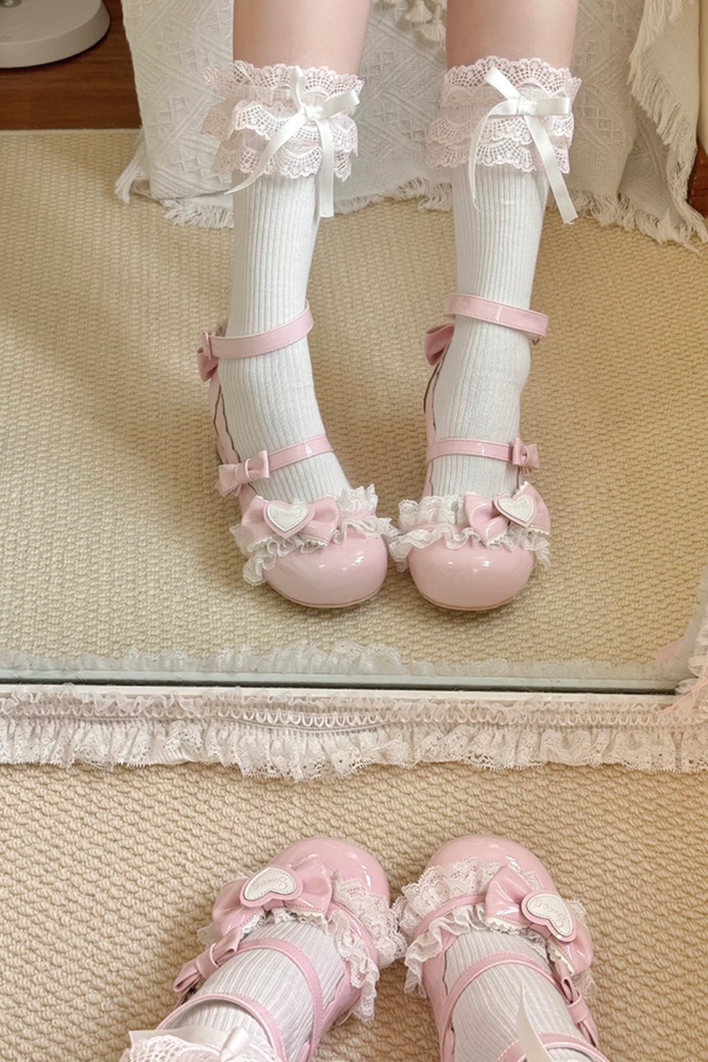 Lace Ribbon Lolita Shoes