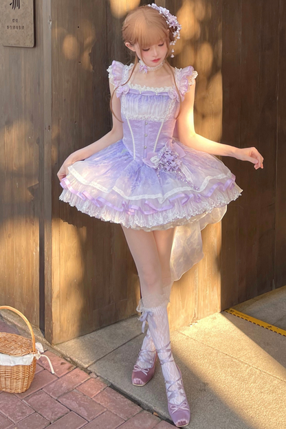 [pre-order] Ballet Style Dress + Hat + Headband + Ribbon Tail