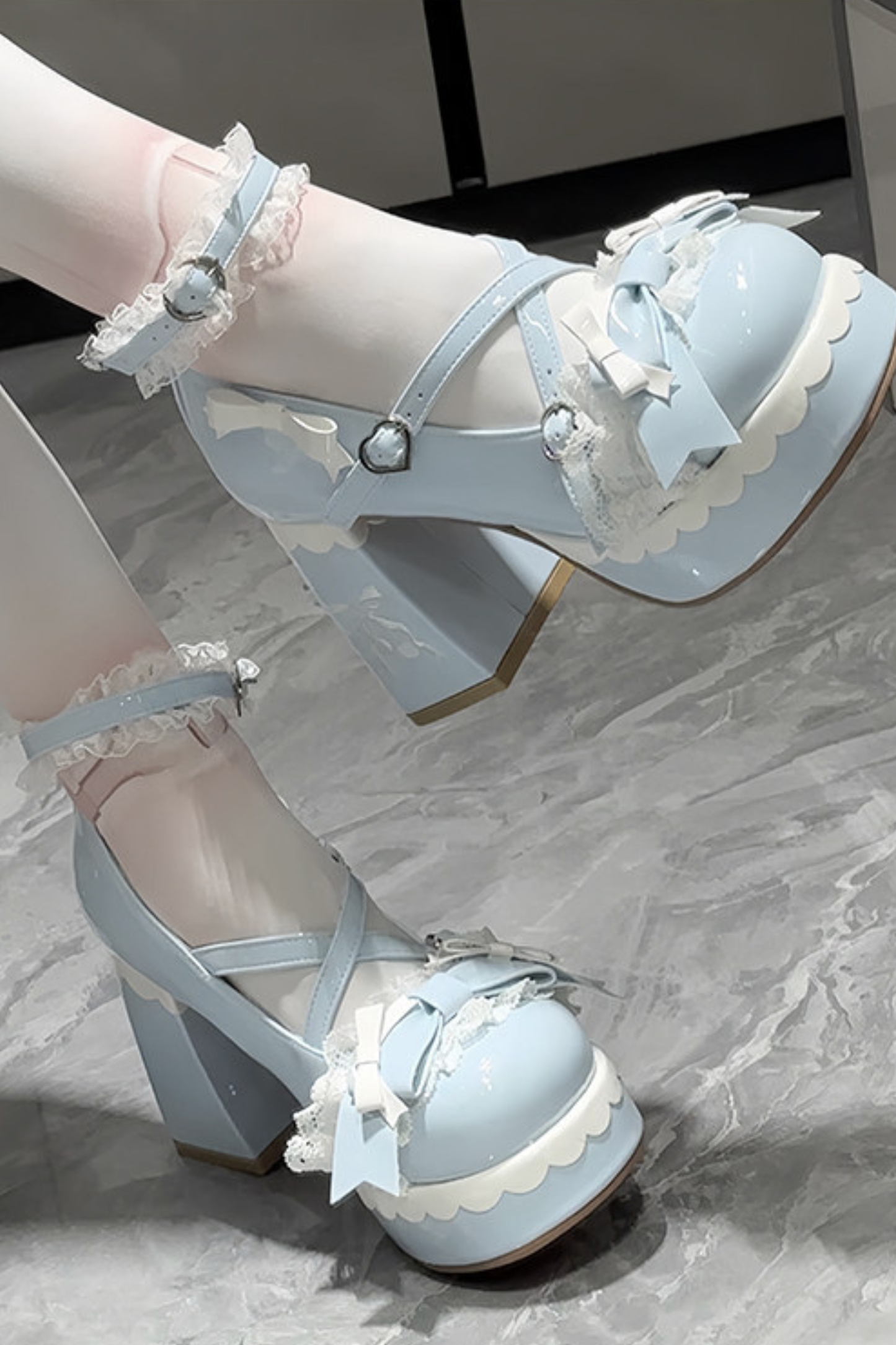 Sweet Lace Ribbon Lolita Shoes