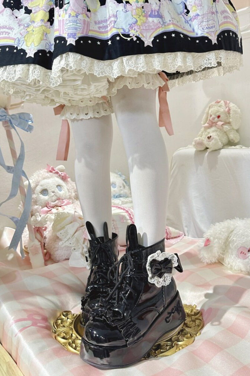 Rabbit Tail Lolita Boots