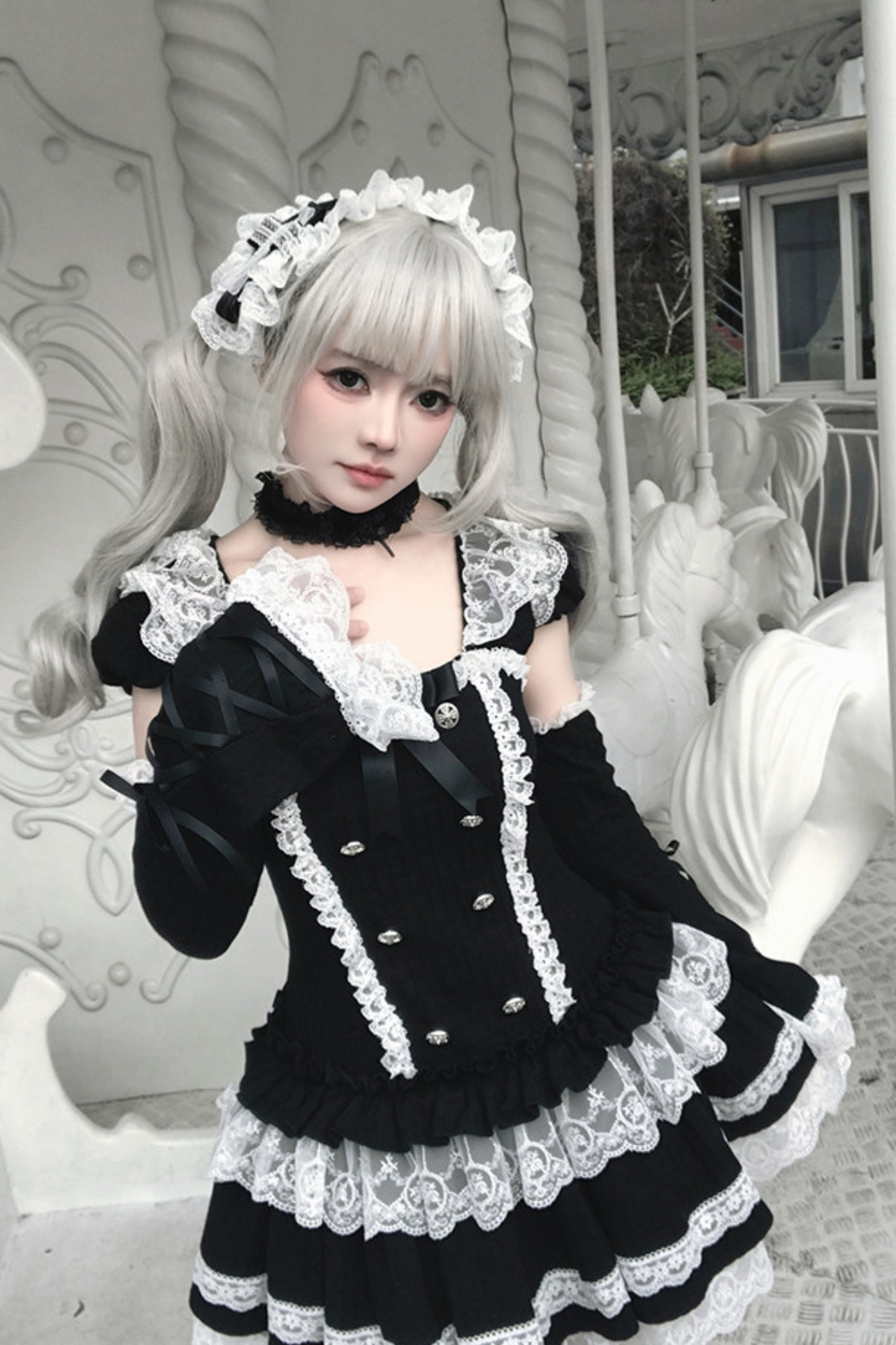 Gothic Doll Dress + Pants + Hairband