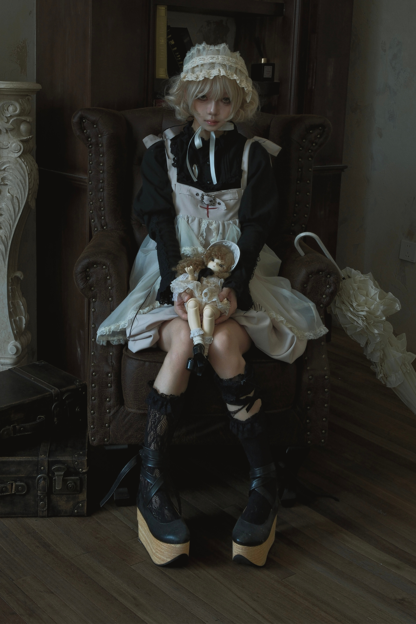 Gothic Balloon Suspender Dress