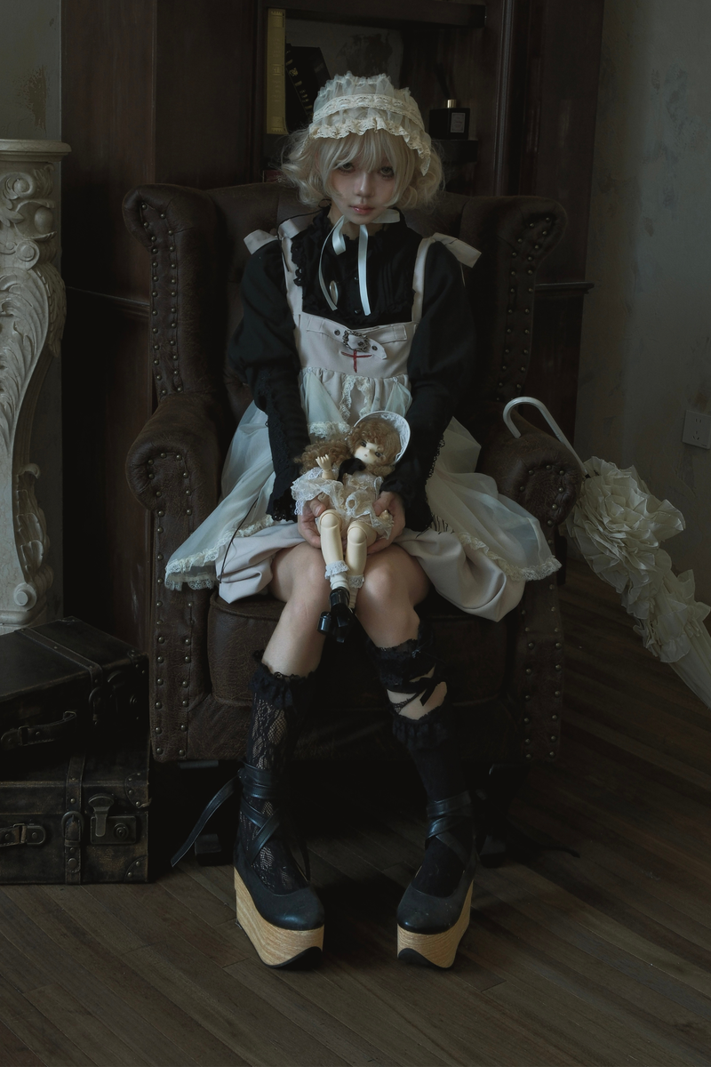 Gothic Balloon Suspender Dress