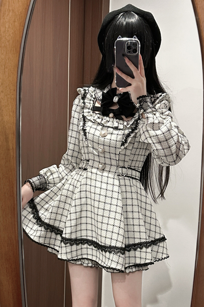 Plaid Dark Jirai Dress + Shorts