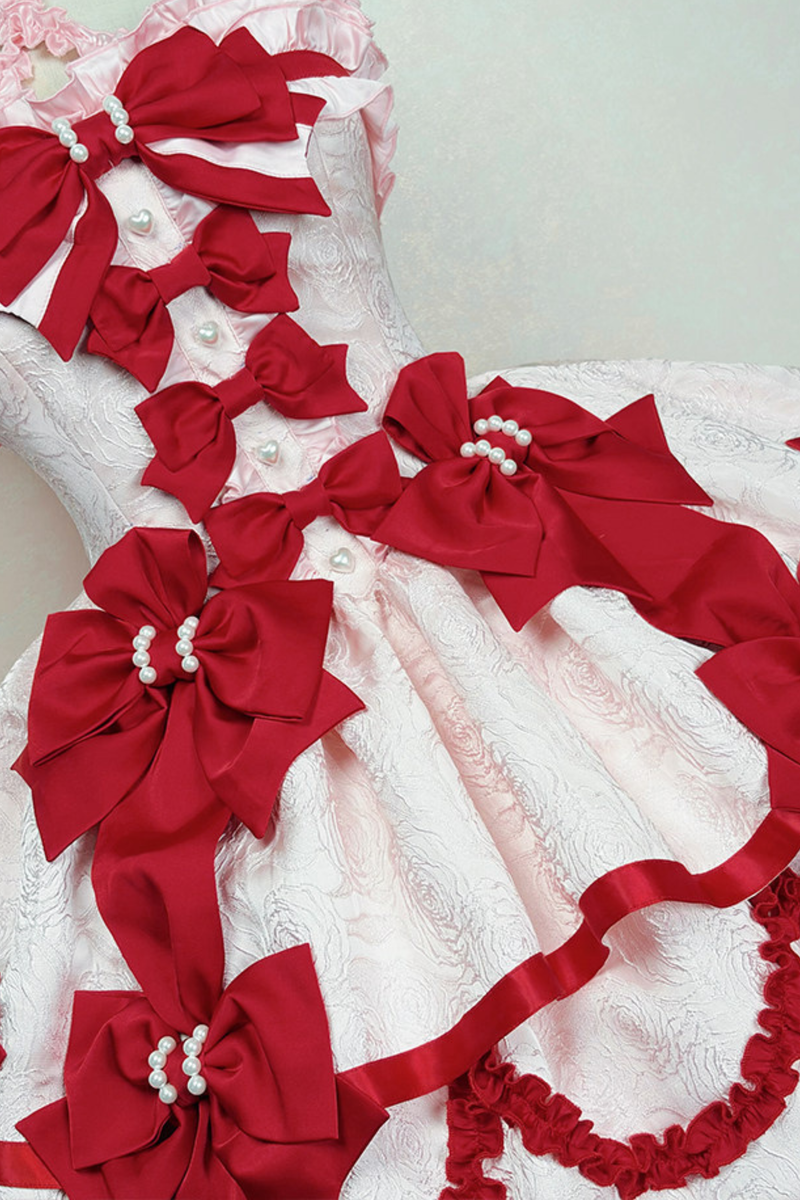[pre-order Deadline: April 3] Sweet Ruffled Lolita Princess Ribbon Dress