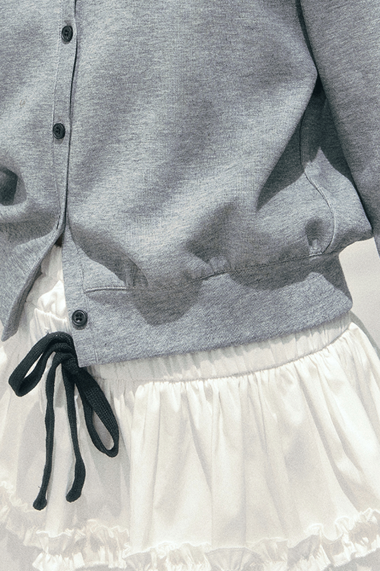 French Faux Two Piece Polo Sweater