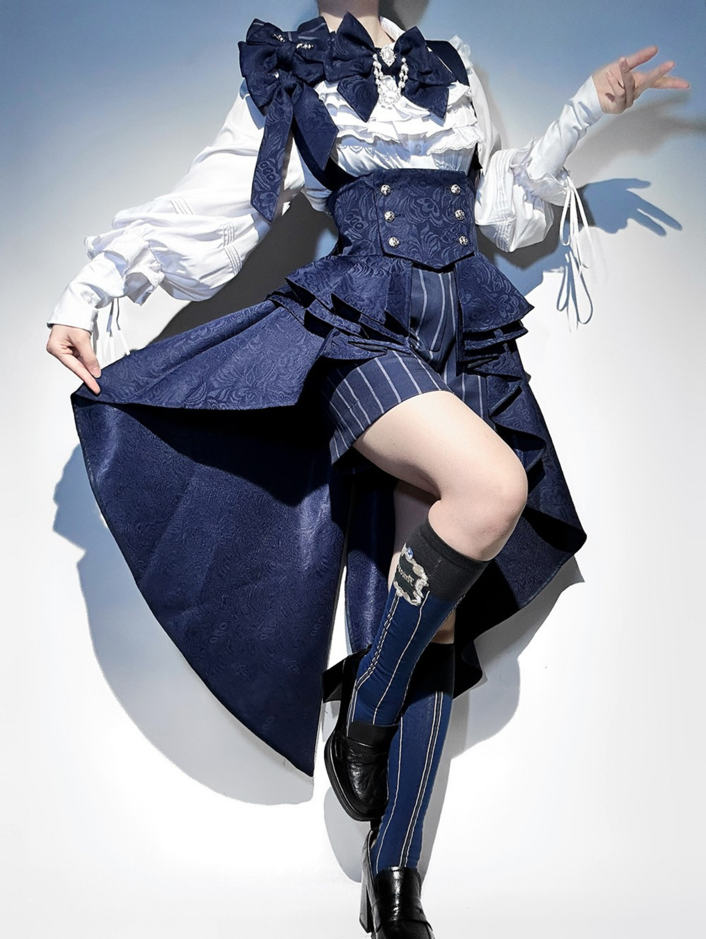 Rabbit Theater Sapphire Blue Prince Bunny Ear Outfit Set + Accessories