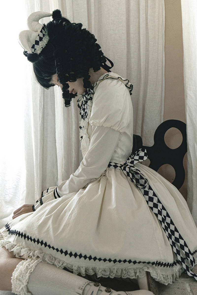[pre-order] Marionette Lolita Jumper Skirt + Ruffle Collar Top + Flare Skirt + Lolita Dress