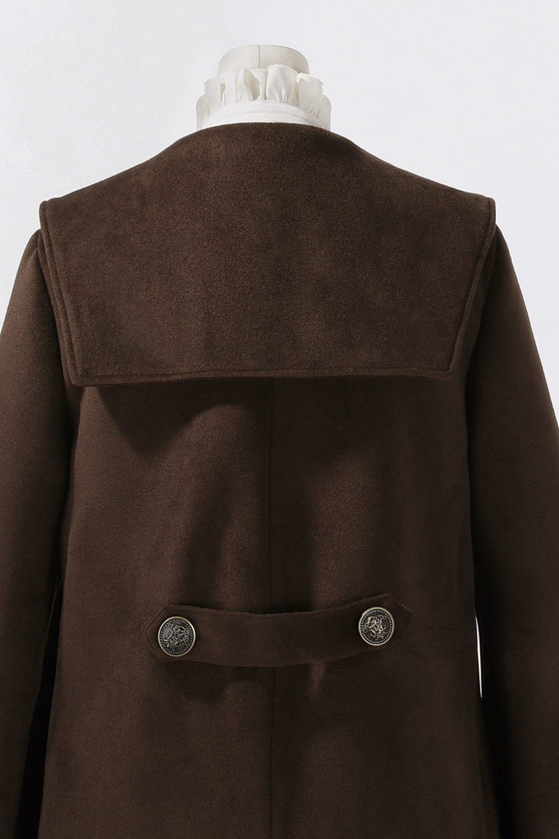 Retro Long Coat + Skirt + Shirt + Vest