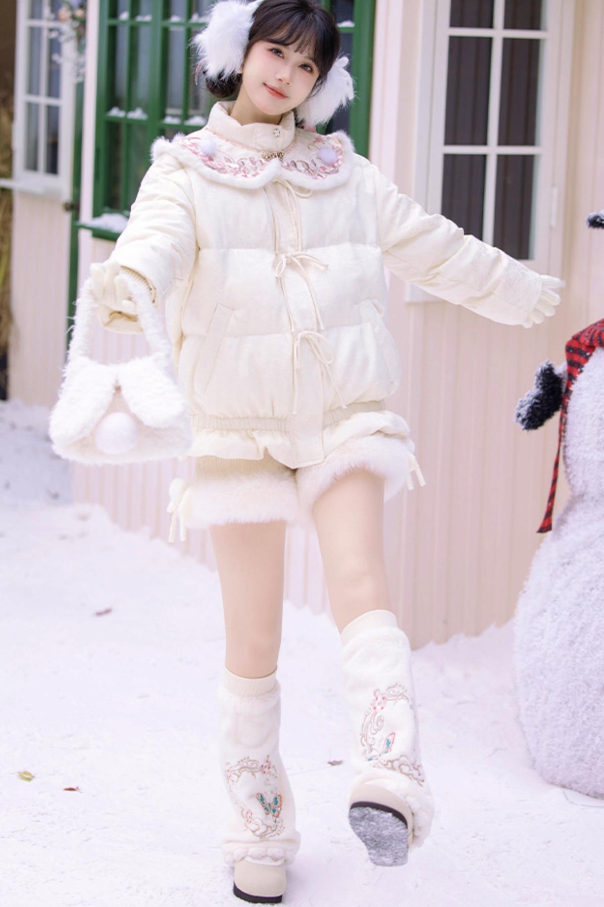 Vanilla Warm Duck Down Jacket Set