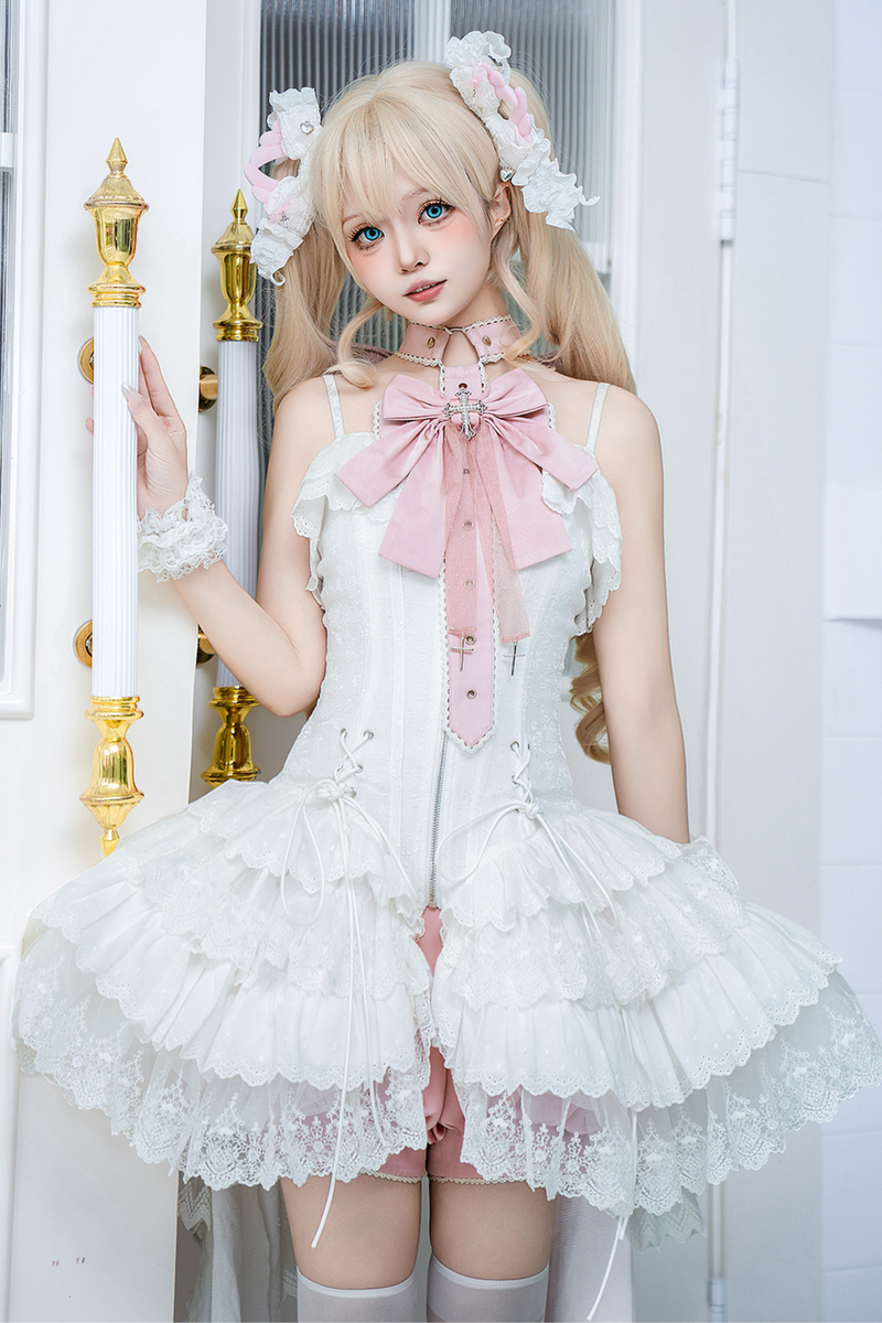 Ribbon Ballet Light Suspender Lolita Skirt Set