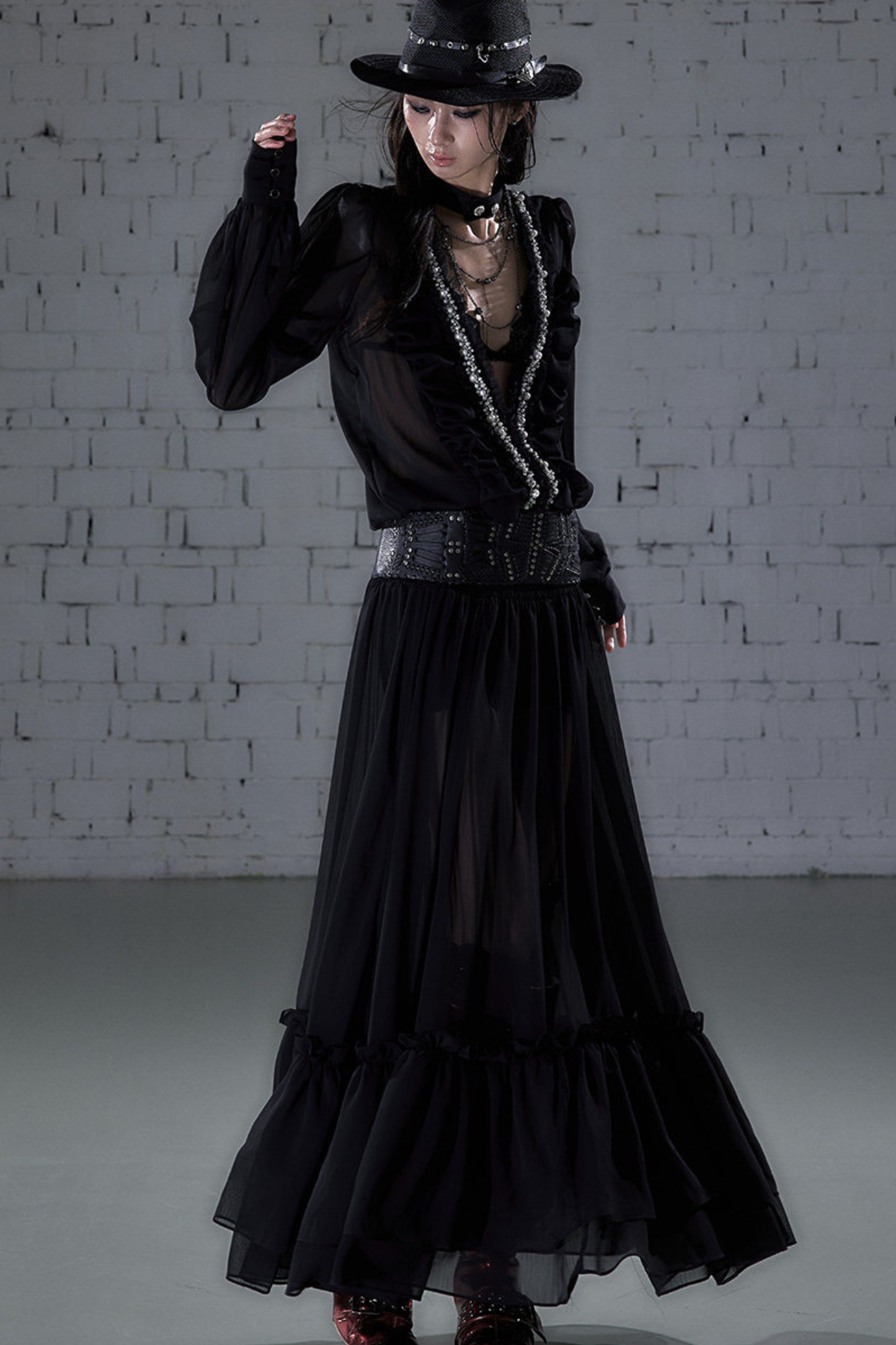 Modern Chiffon Y2k Long Dress
