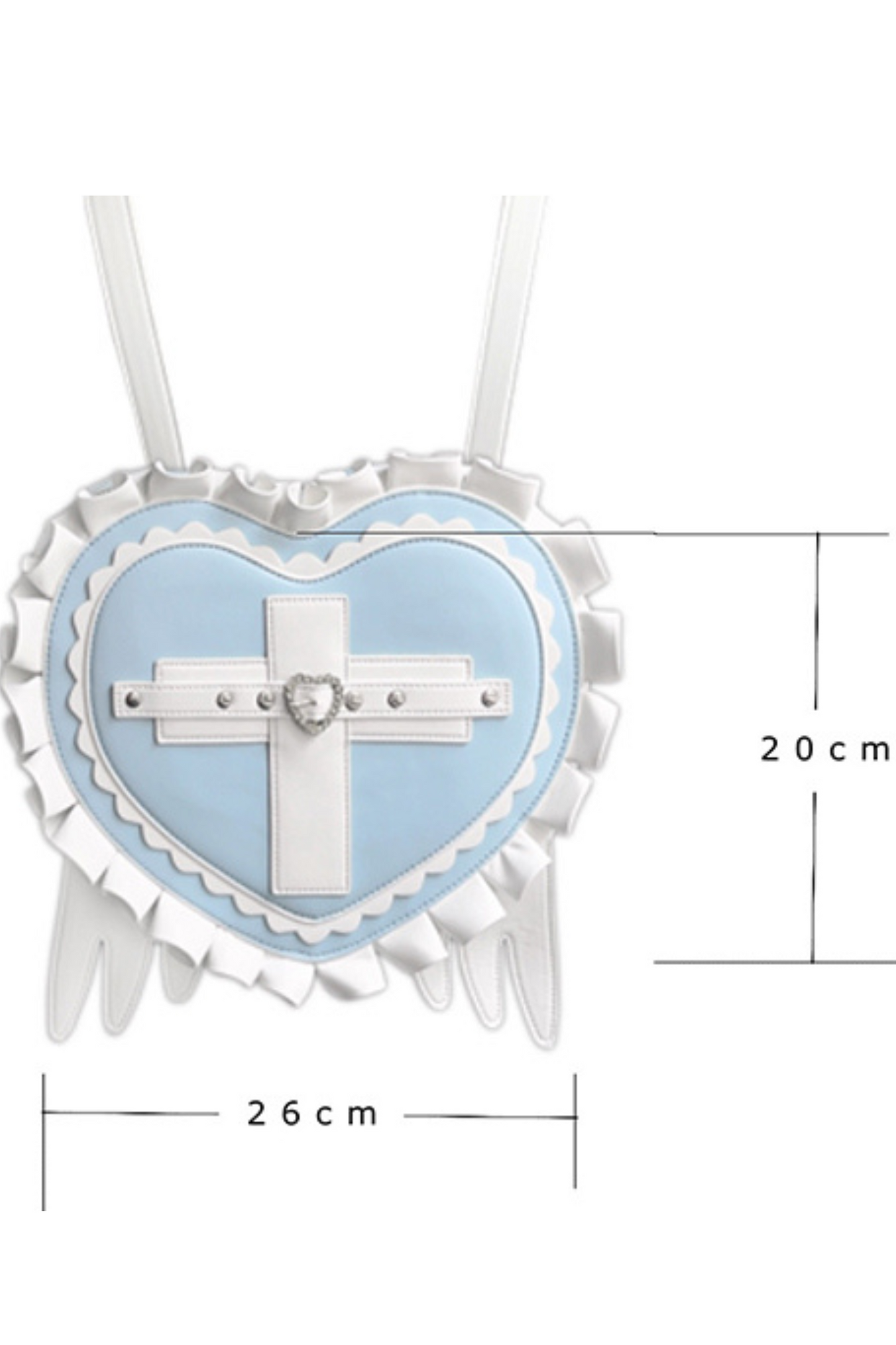 Ruffled Subculture Heart Bag