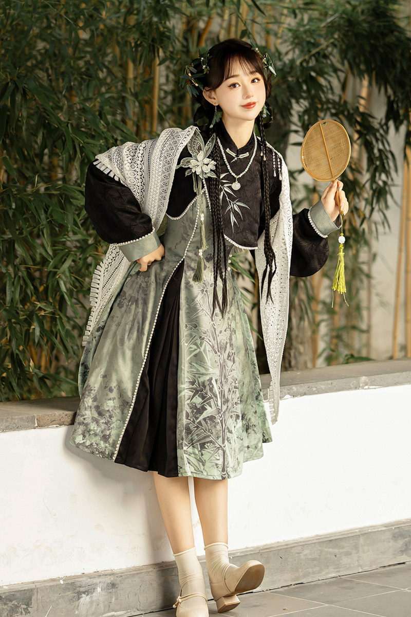Neverland Smoked Chinese-style Lolita Suspender Dress + Short Chinese-style Jacket