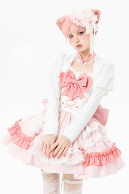 [pre-order] Berry Heart Ruffled Ribbon Lolita Set
