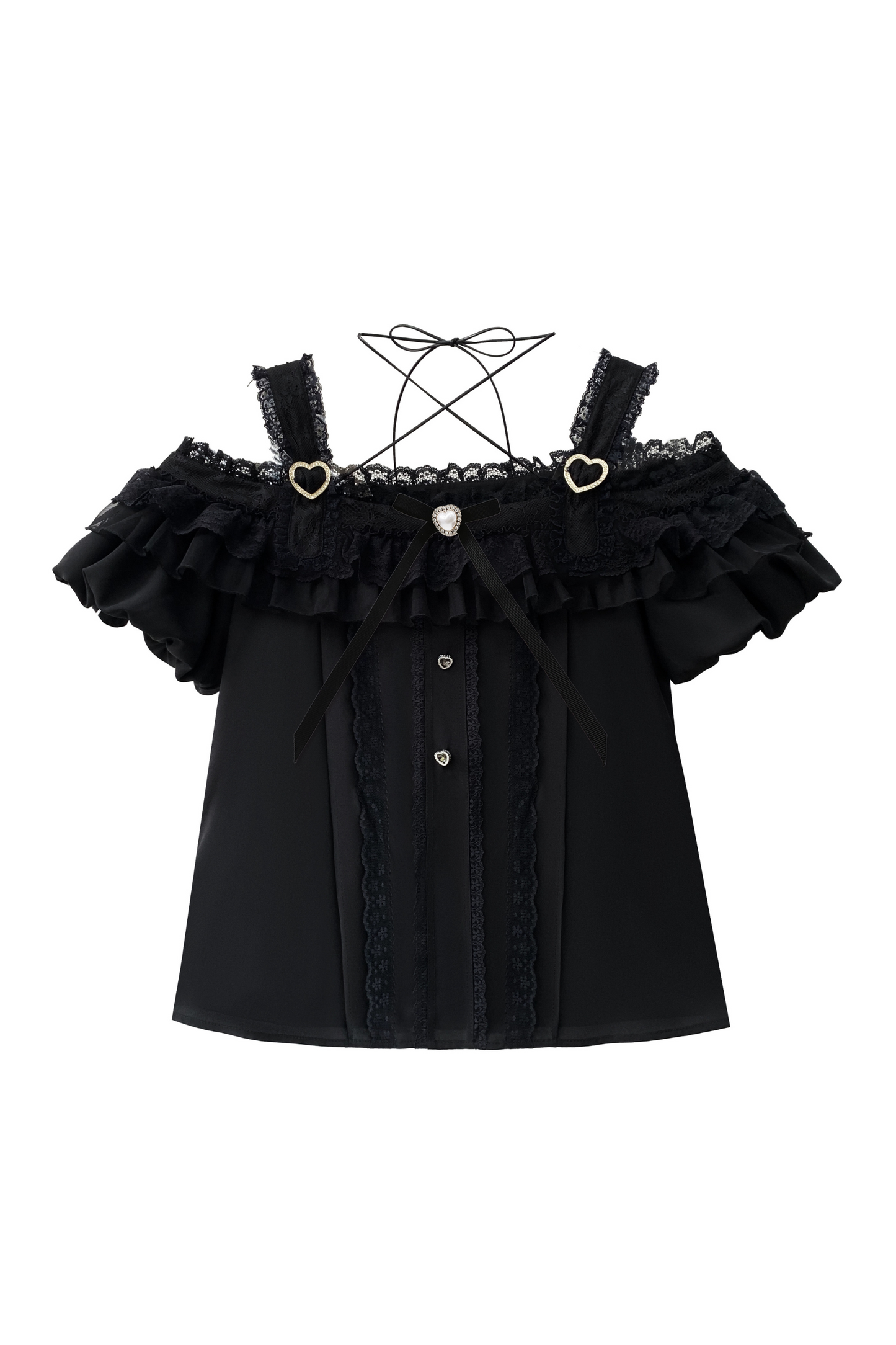 [pre-order] Jirai Off Shoulder Top + Flare Skirt + Ribbon