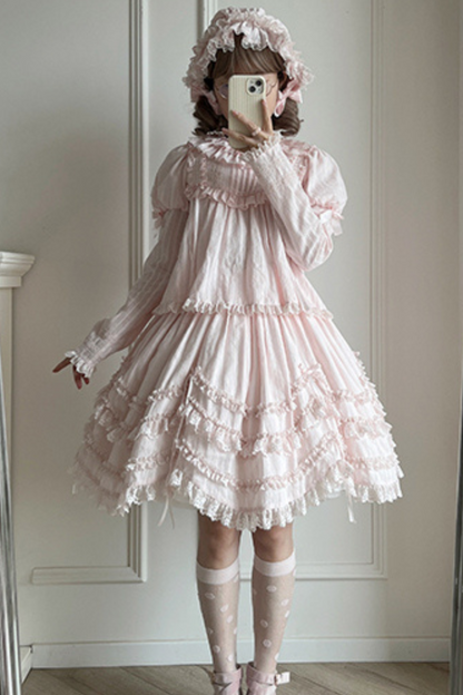 [pre-order] Marionette Lolita Jumper Skirt + Ruffle Collar Top + Flare Skirt + Lolita Dress