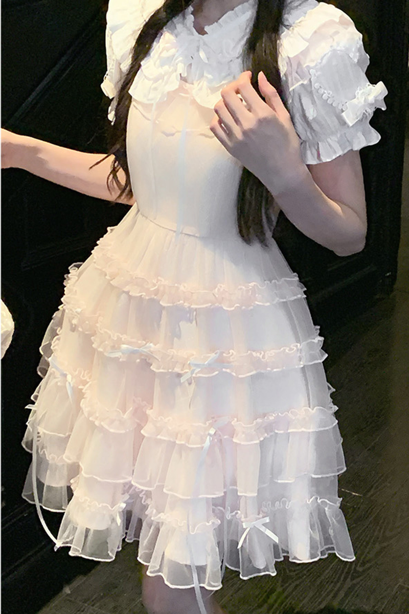 Sweet Girl Doll Collar Lolita Top + Skirt