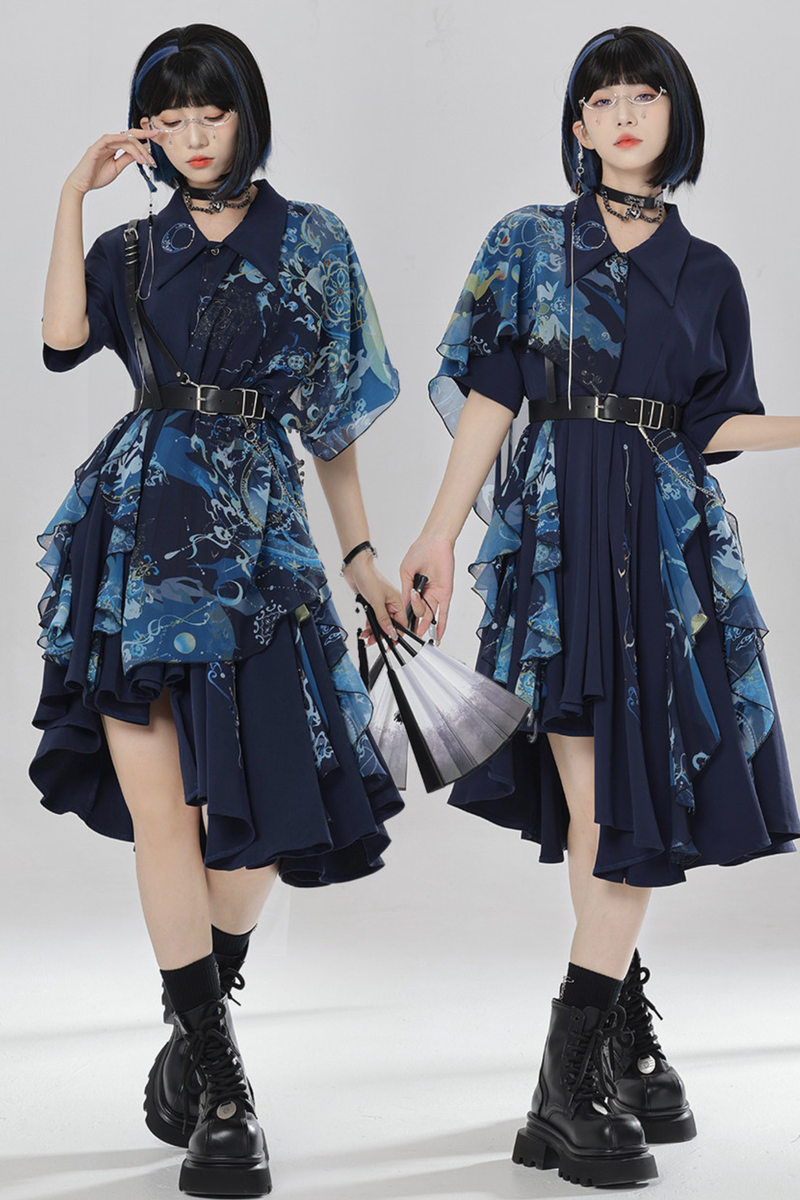 Chinese-style Embroidery Dress + Belt + Girdle