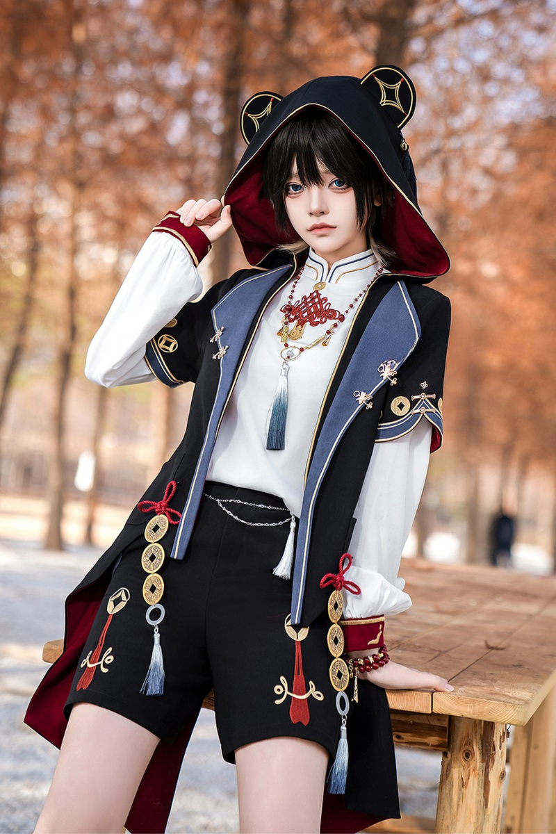 Treasure Chinese-style Element Hoodie Jacket Suit Set