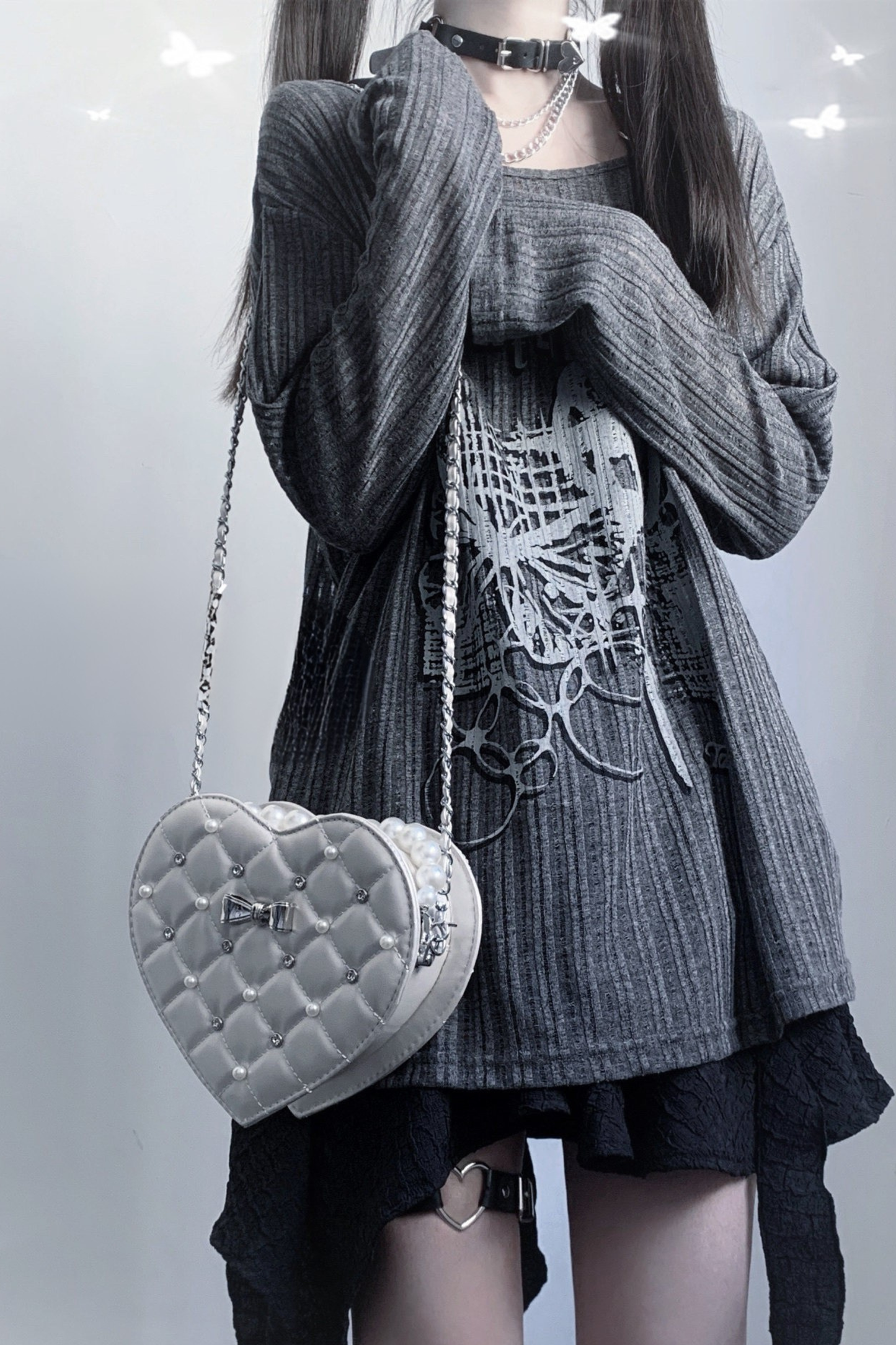 Pearl Quilted Sweetheart Bag