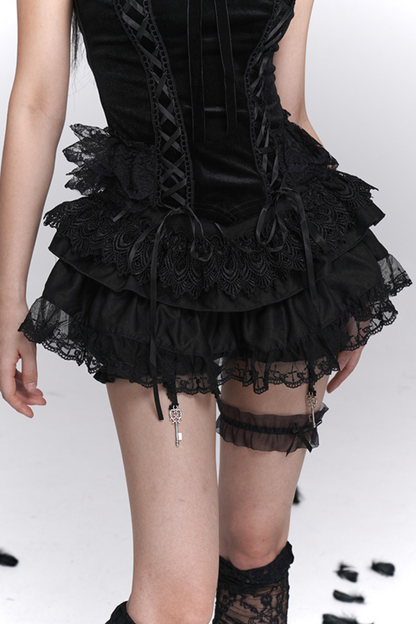 Ghost Girl Gothic Puffy Skirt + Camisole + Short Outer