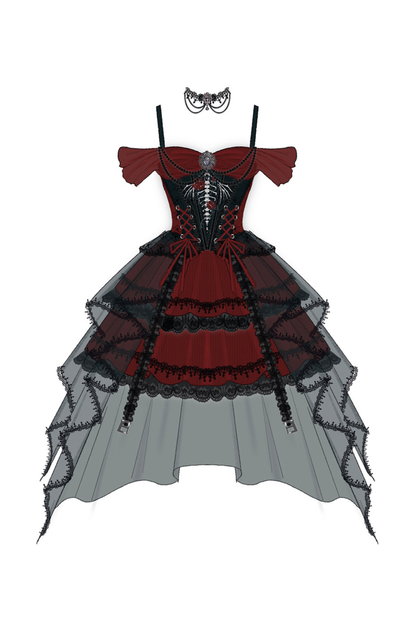 Dragonborn Gothic Dress + Necklace