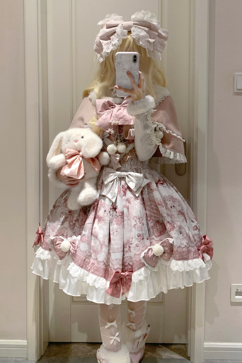 Sweet Cat Princess Lolita Dress + Shawl
