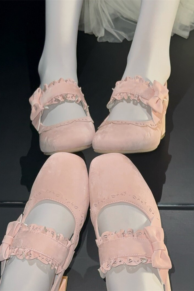 Butterfly Mid Heel Lolita Shoes