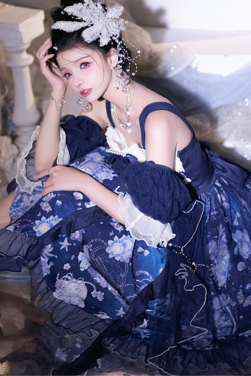 Strap Cherry Love Lolita Jsk + Wrist Sleeves + Necklace