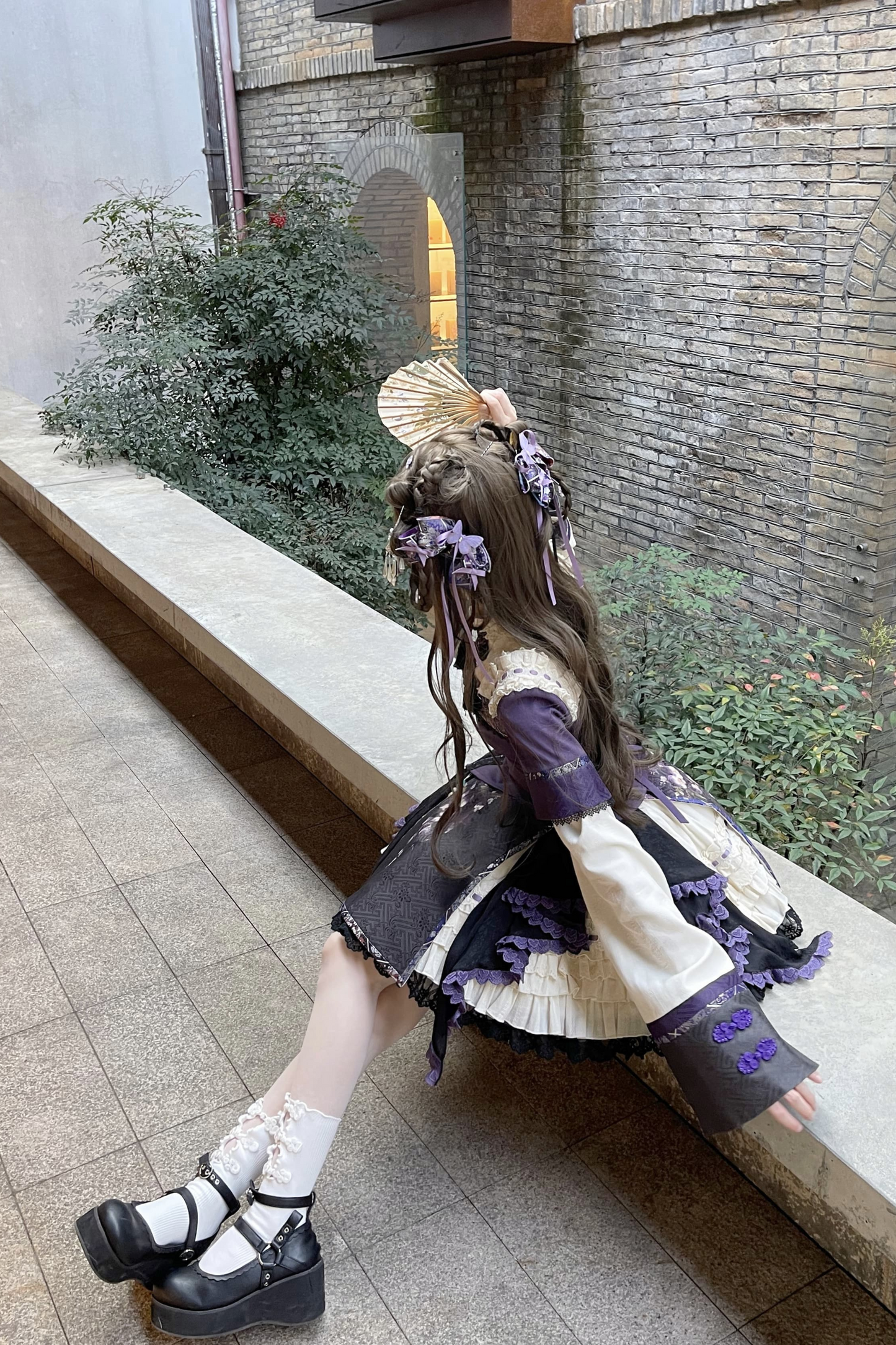 Chinese-style Girl Lolita Tops+skirt+headband+clip