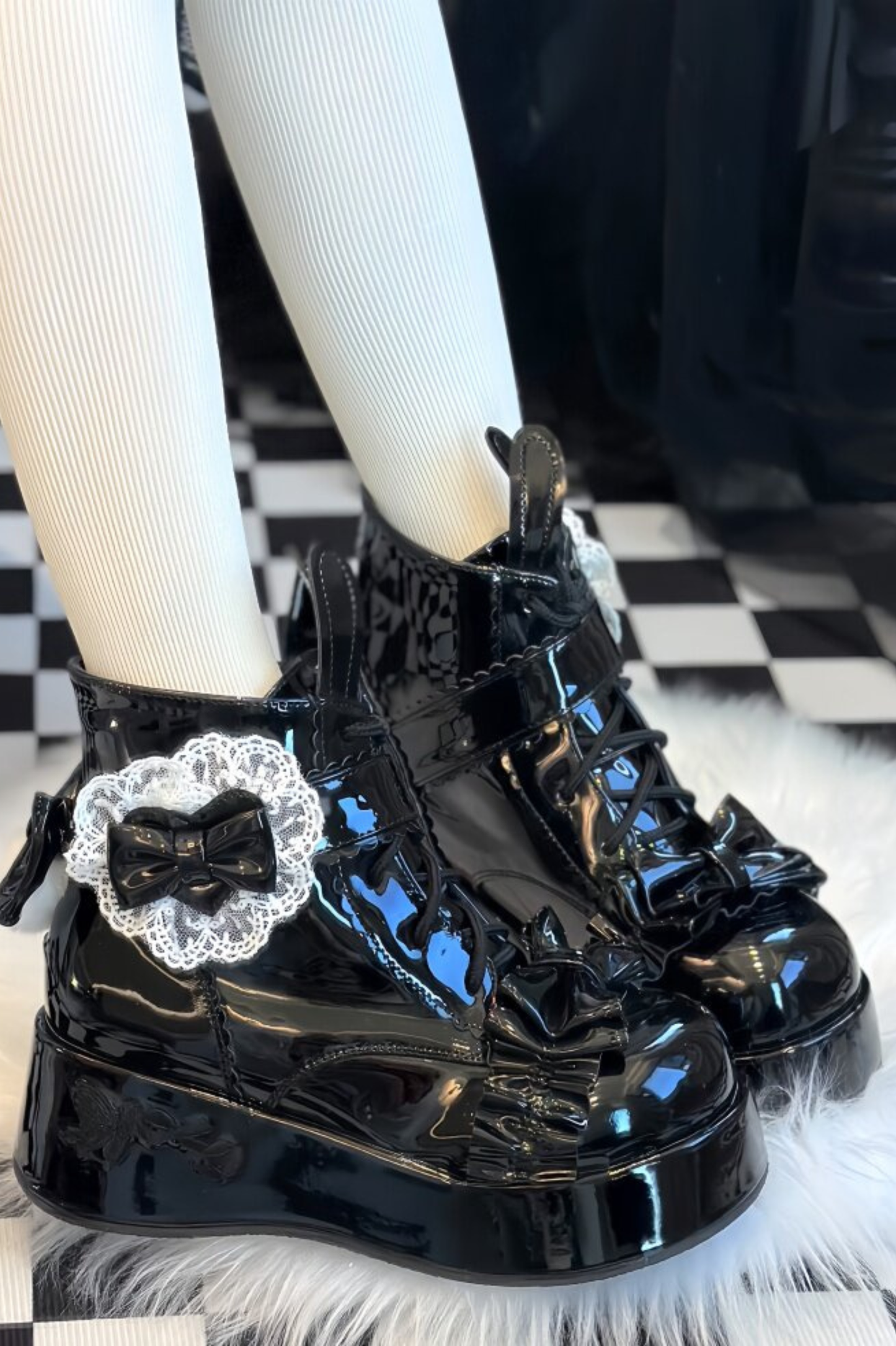 Rabbit Tail Lolita Boots
