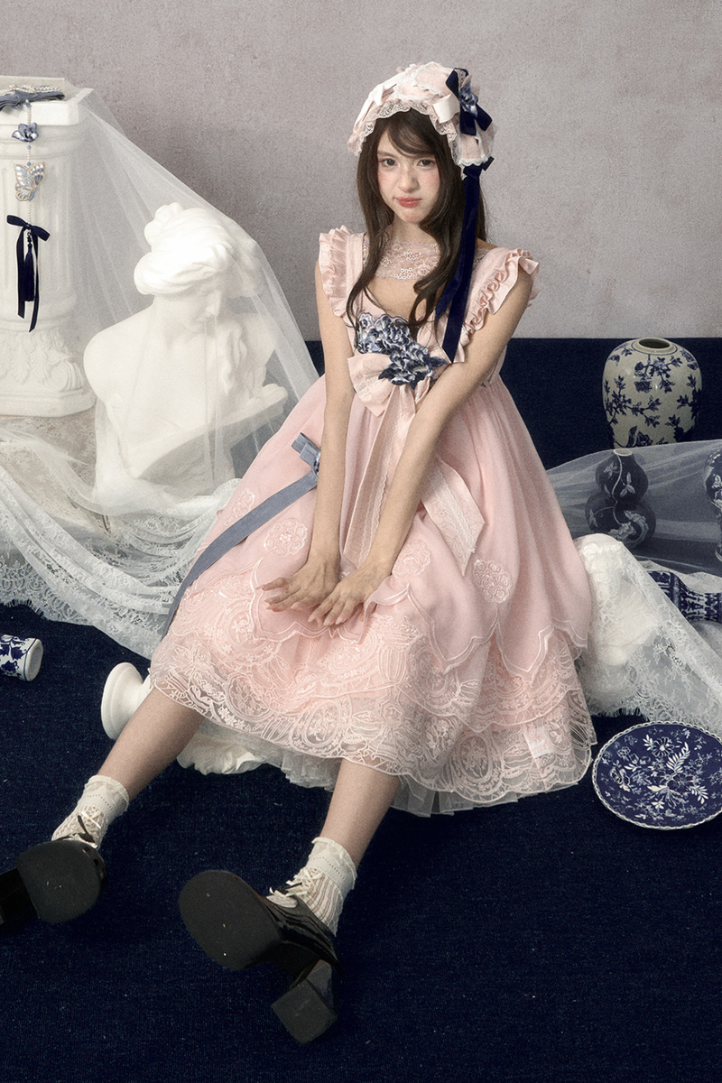Sweet Chinese-style Suspender Dress