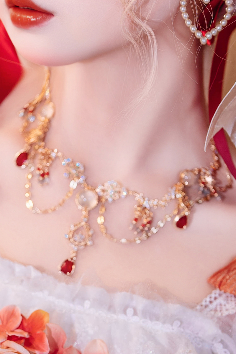 Sweet Lolita Flower Hat + Necklace