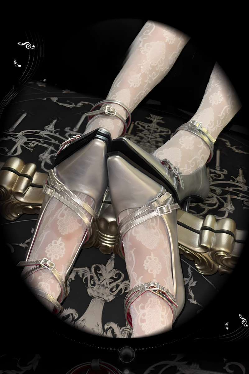 [pre-order] Dark Gothic Pointed Toe G Clef Heel