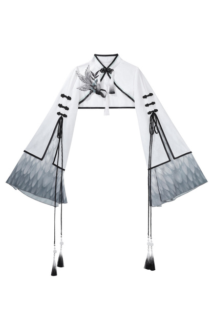 Chinese Big Sleeve Cape + Shirt + Long Skirt + Waist Belt + Chinese Top + Skirt + Camisole Dress + Leg Warmers