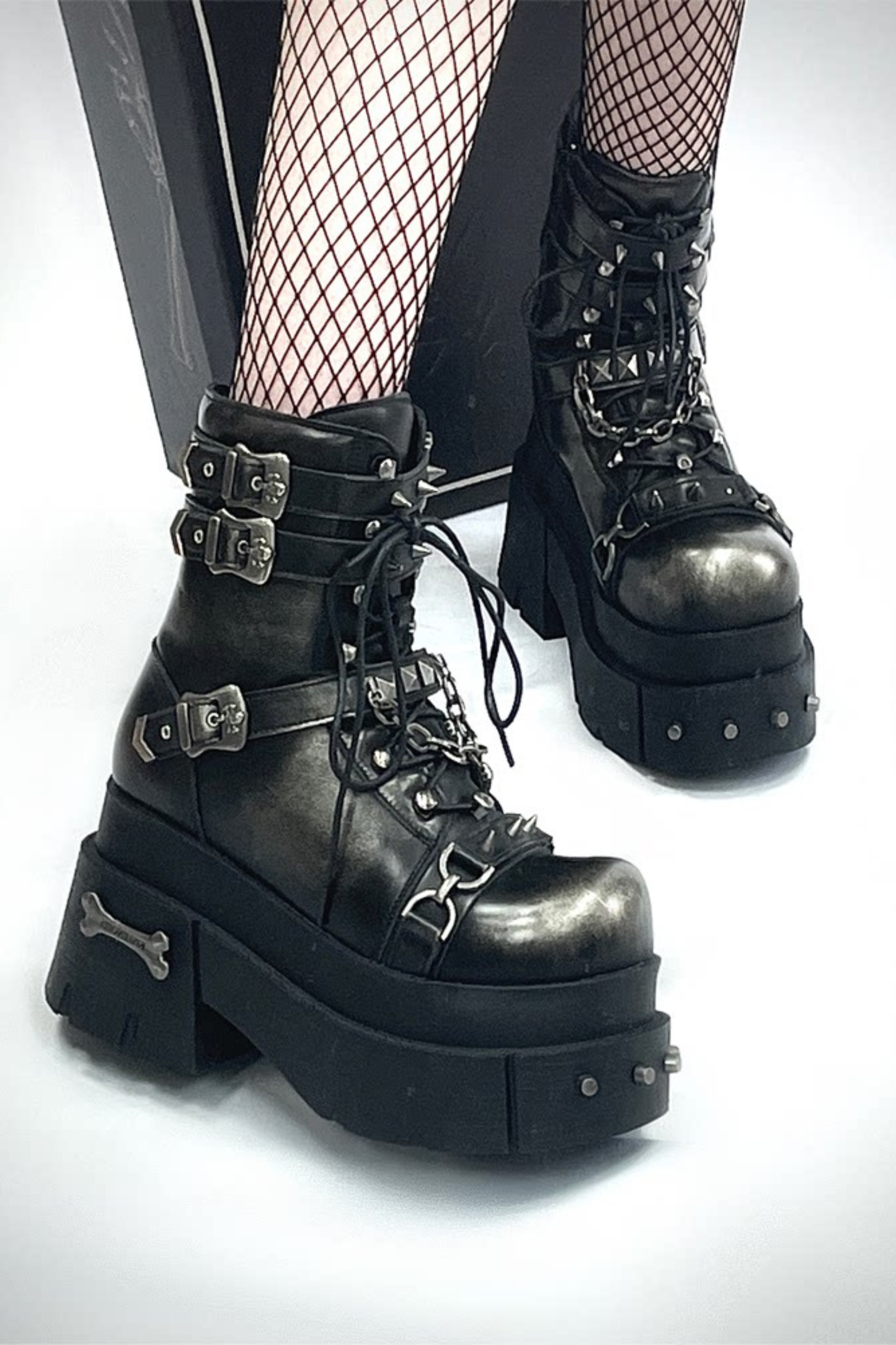 Leather Punk Platform Boots