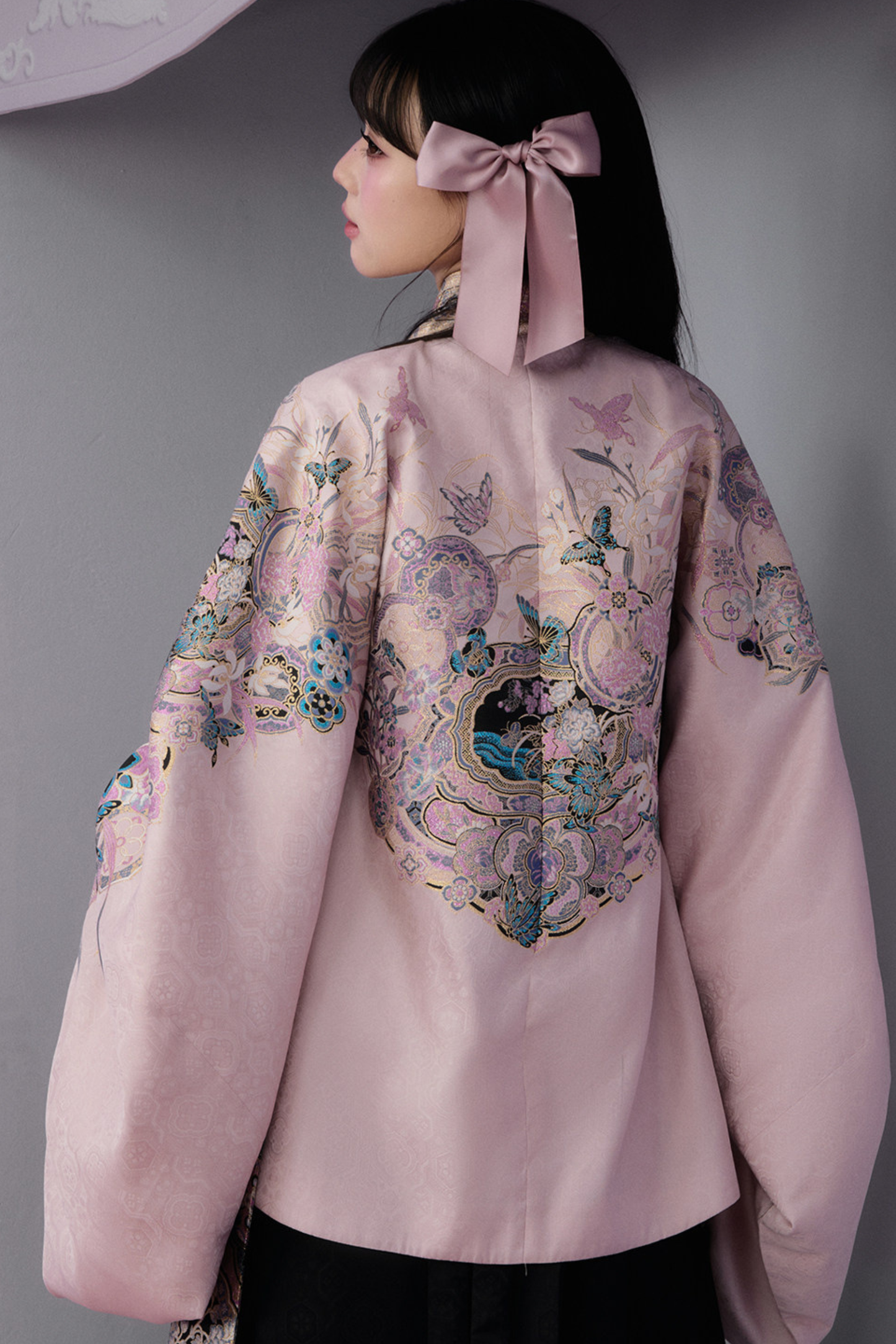 Sweet Chinese-style Jacket + Pleated Skirt + Accessories