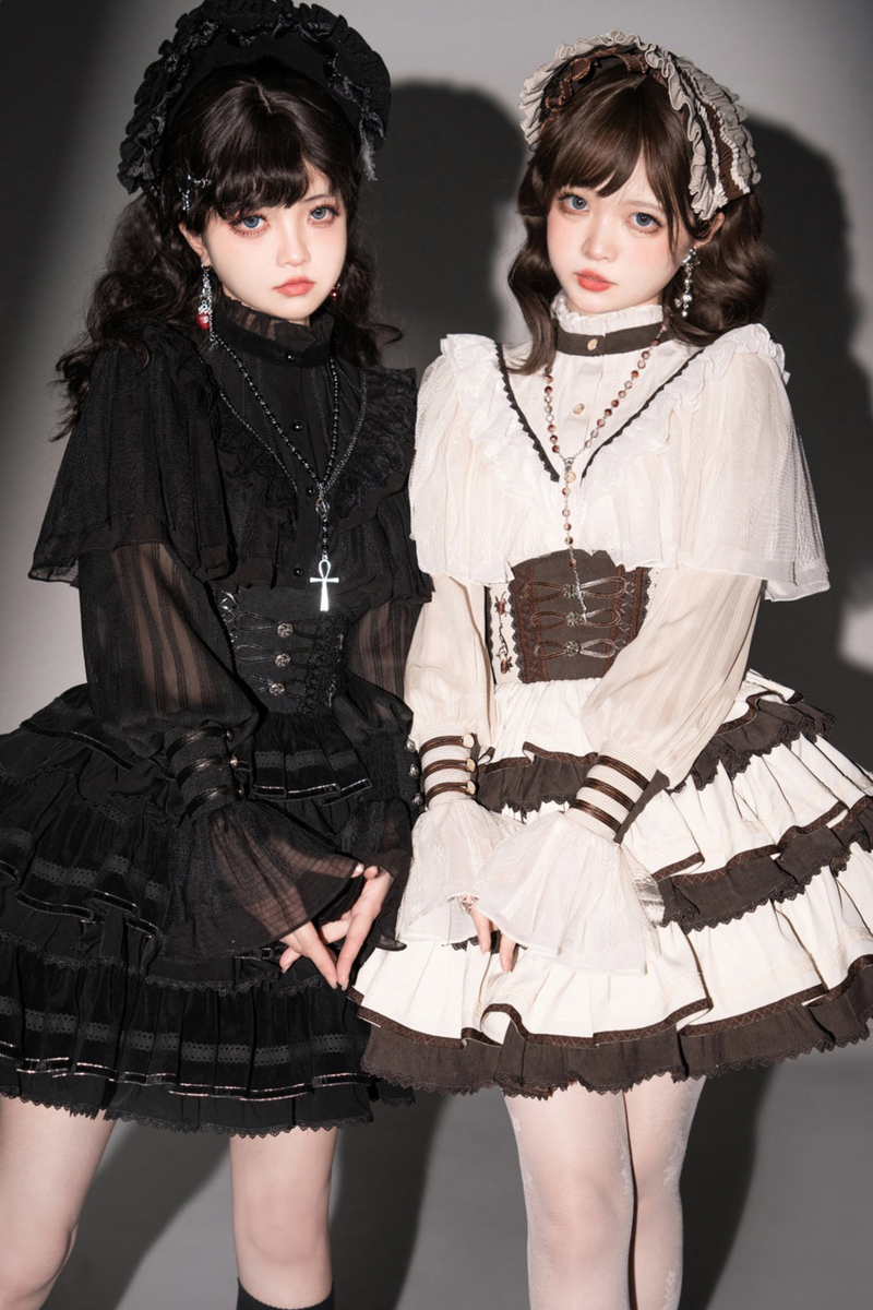 [pre-order] Lolita Shirt + Fishbone Corset Skirt