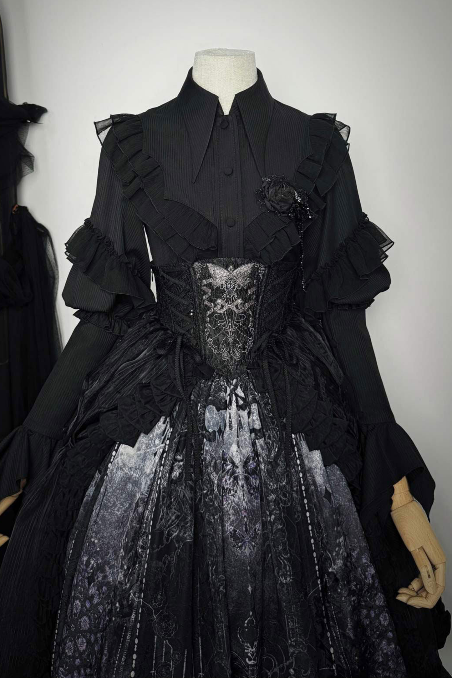 Gothic Lolita Jumper Skirt + Jacket + Skirt + Shirt + Corset + Accessories