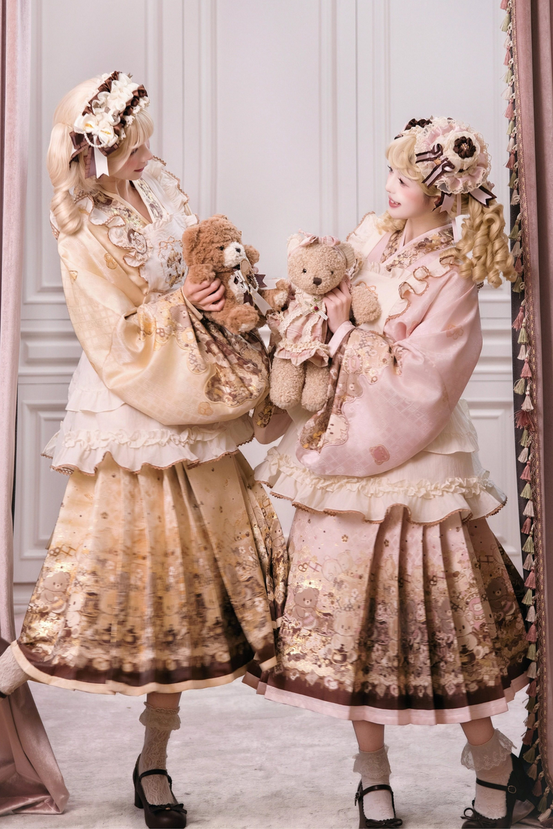 Little Bear Dessert House Dress + Skirt + Apron + Brooch + Overskirt
