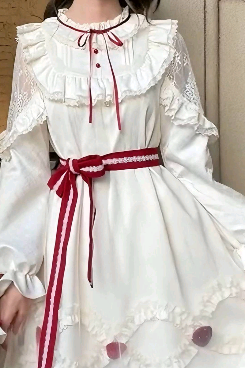 Red Wish Cape + Dress + Belt