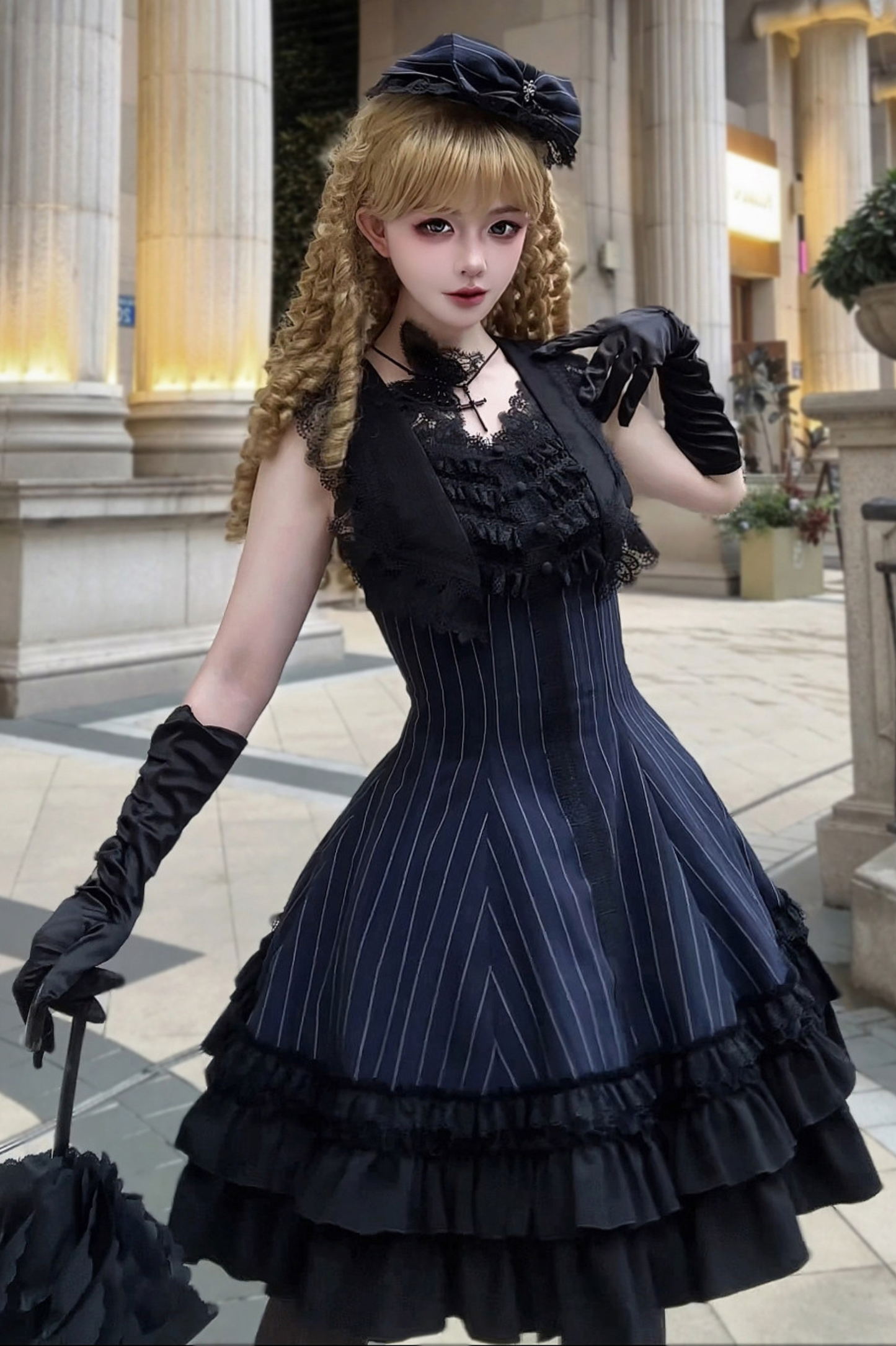 Slim-fit Gothic Lolita Jumper Skirt + Jacket