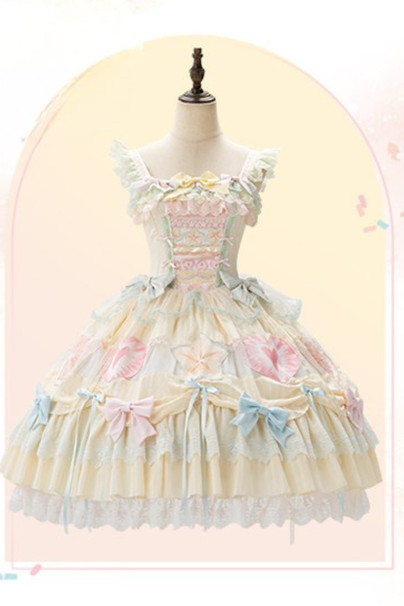 [pre-order] Slice Cake Lolita Dress + Jumper Skirt + Headband + Clip + Hat