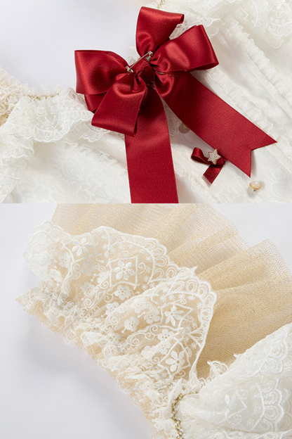 Snow White Princess Lolita Dress + Bonnet + Lace Choker